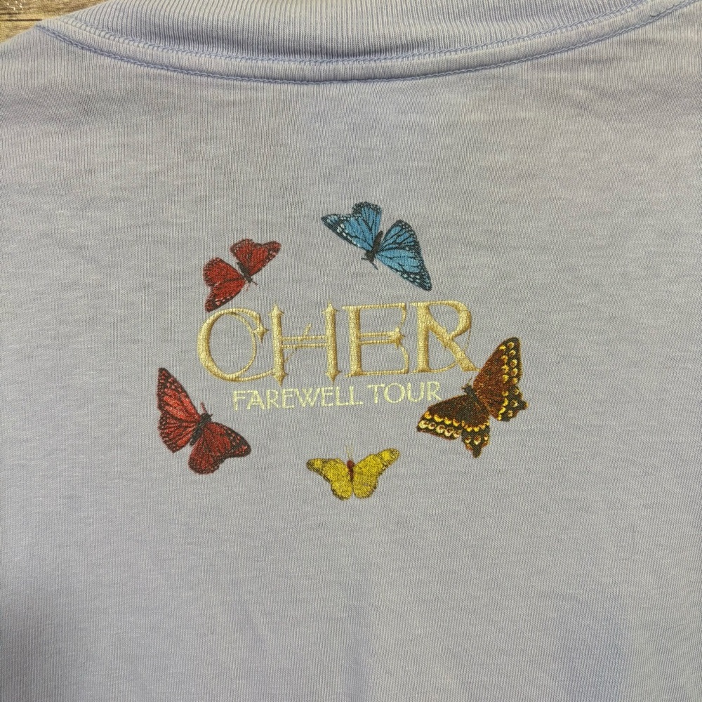Rare Vintage Cher 2003 purple butterfly farewell tour t shirt size medium tee - Picture 7 of 8